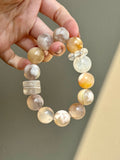 Flower Agate Mixed Crystal Bracelet