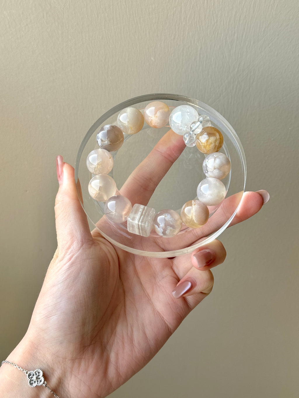 Flower Agate Mixed Crystal Bracelet