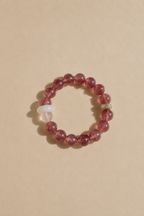 Strawberry Quartz Crystal Bracelet