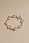 Pink Azeztulite & Strawberry Quartz Crystal Bracelet