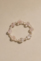 Pink Azeztulite & Strawberry Quartz Crystal Bracelet