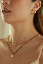 Seashell Gold Studs