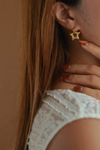 Textured Star Earrings
