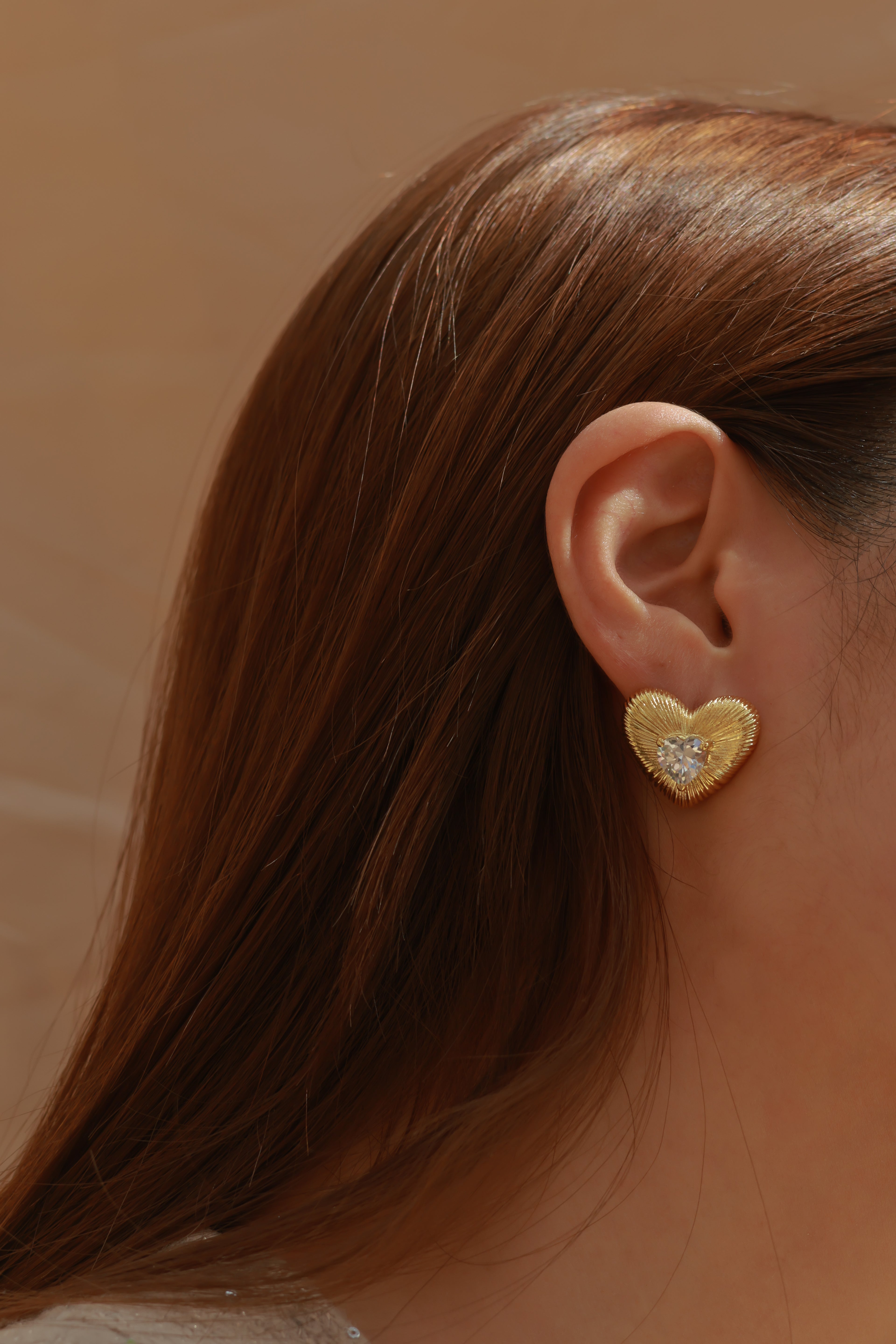 Diamond Heart Earrings