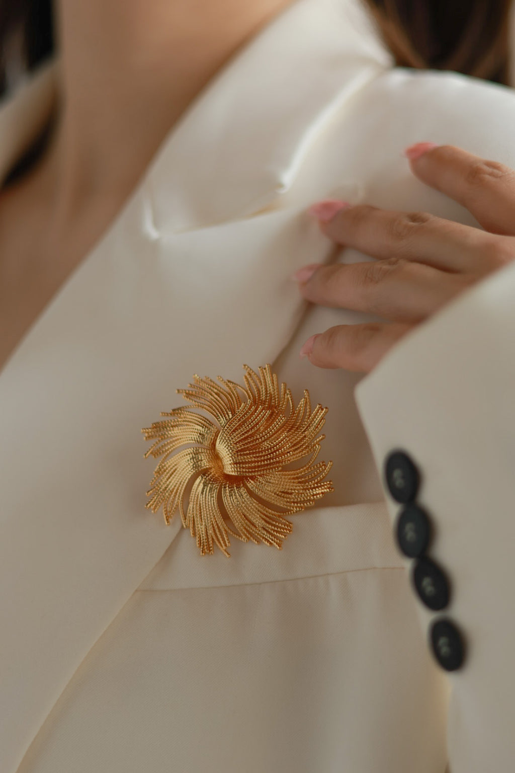 Spiral Flower Brooch