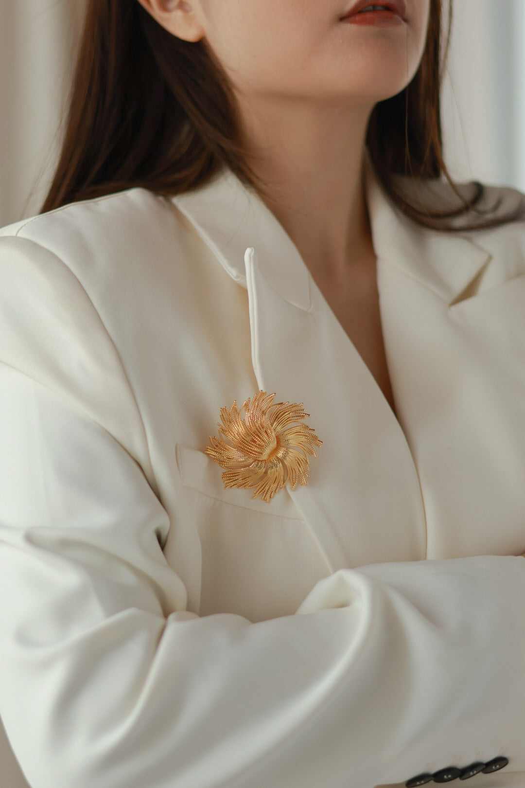 Spiral Flower Brooch