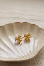 Pearl Flower Studs