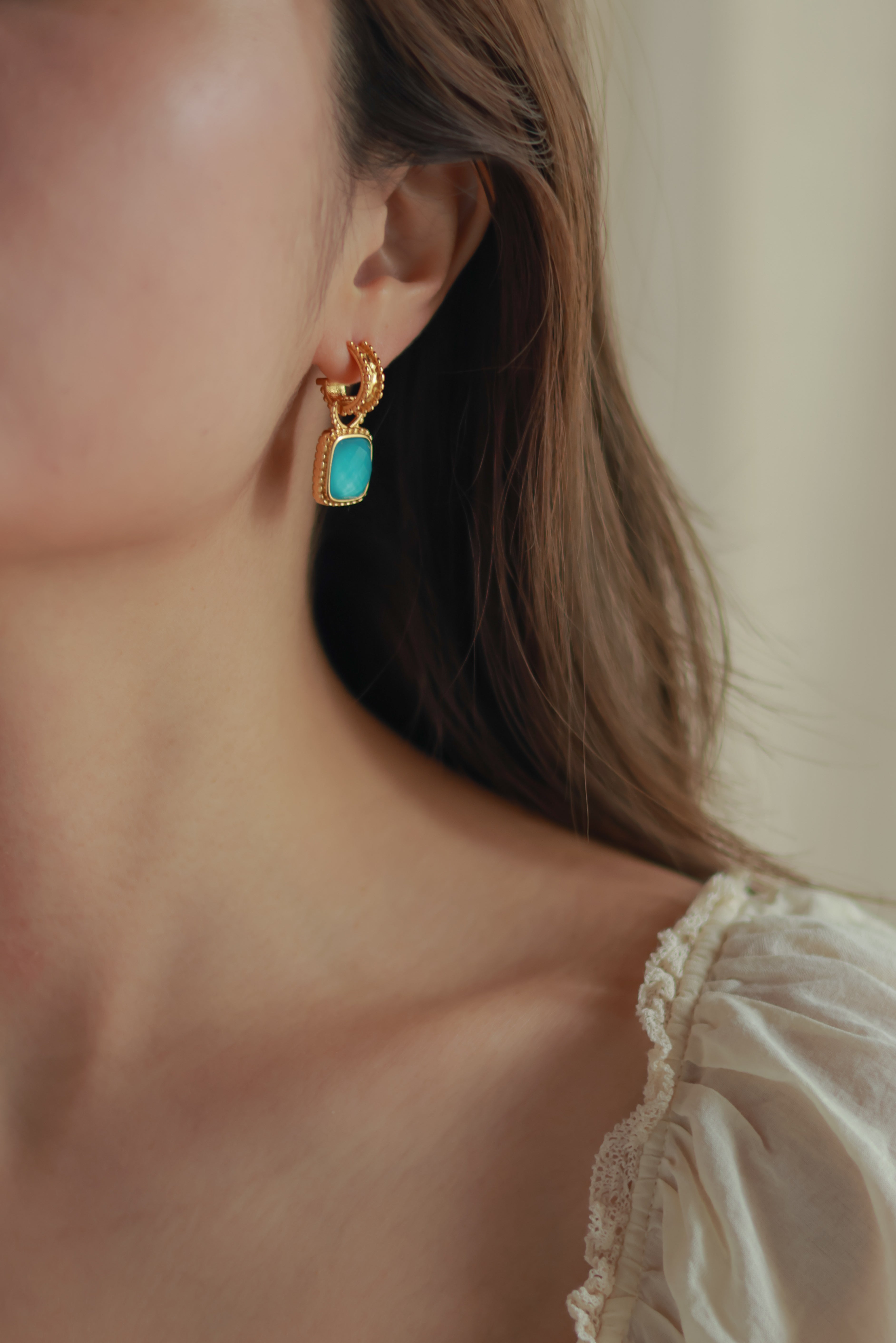 Amalfi Blue Gemstone  Earrings