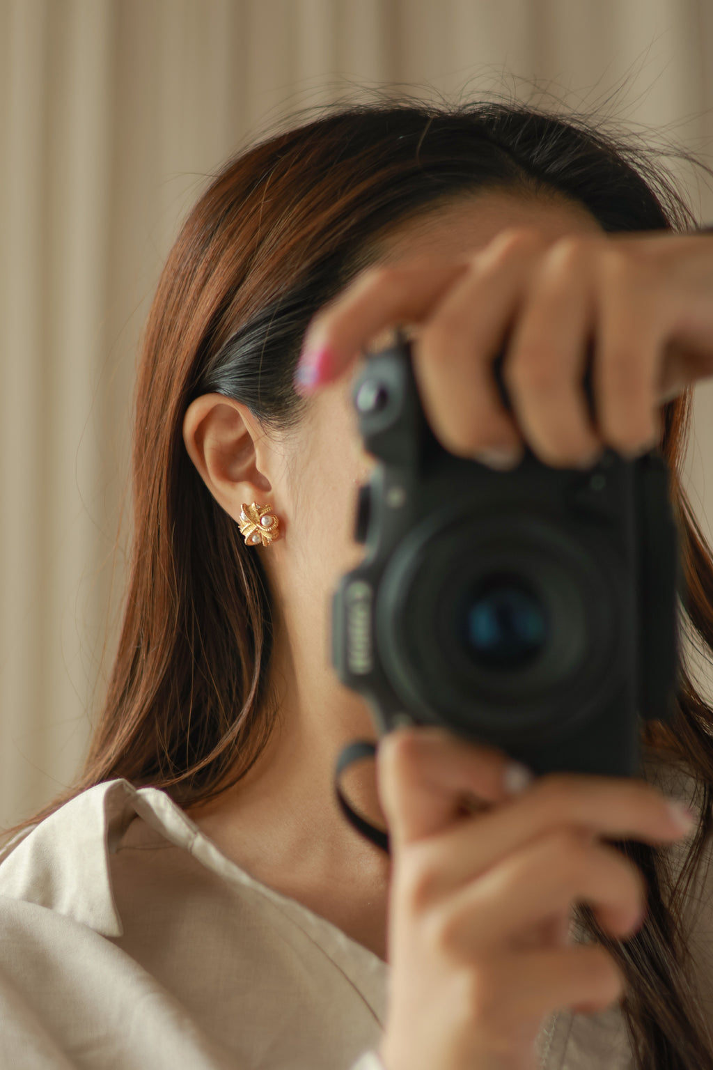 Pearl Flower Studs