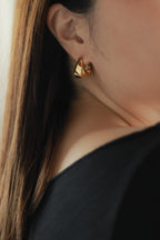 Dainty Creased Hoops