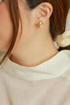 Creased & Pearl Studs