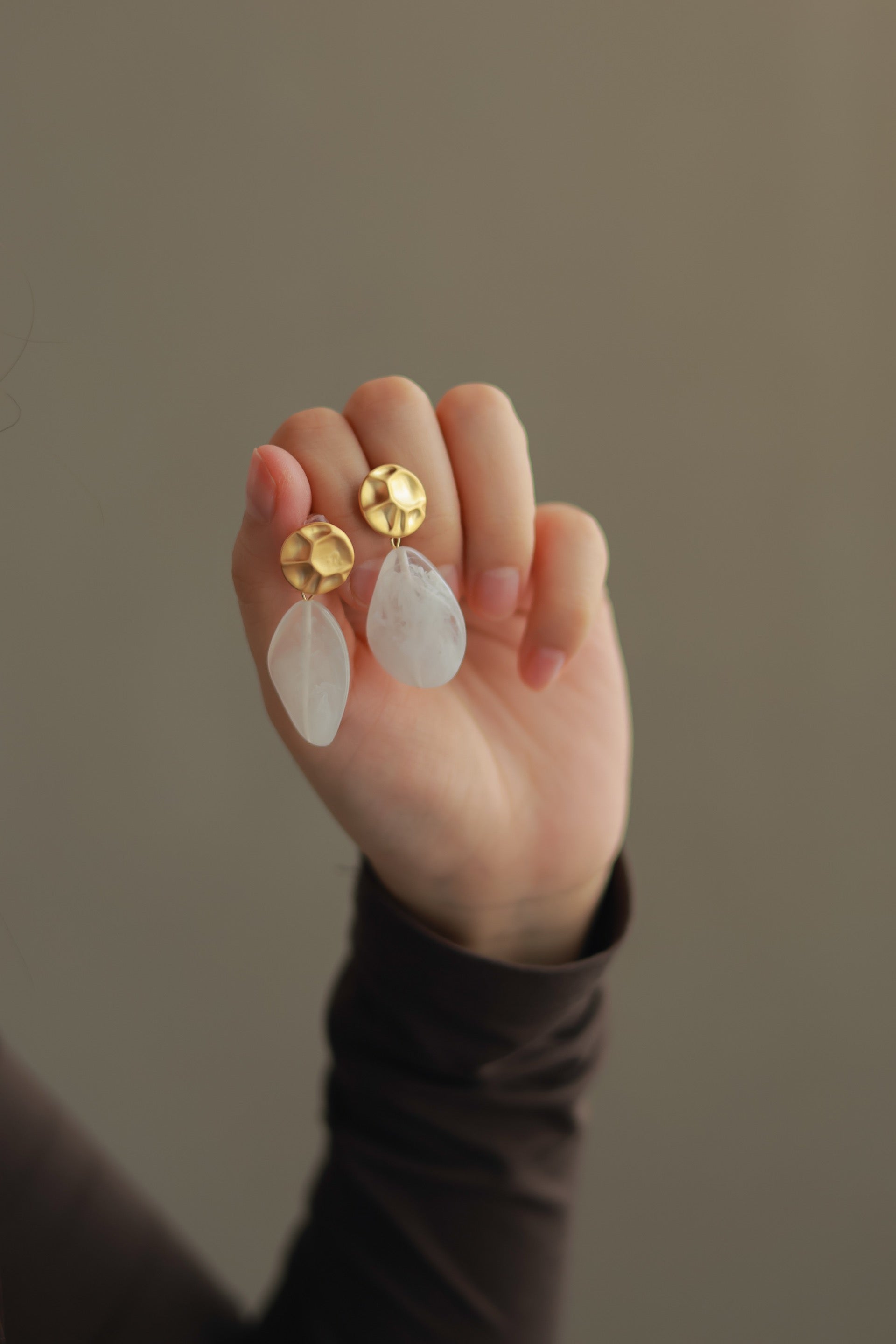 Abstract Gemstone Earrings