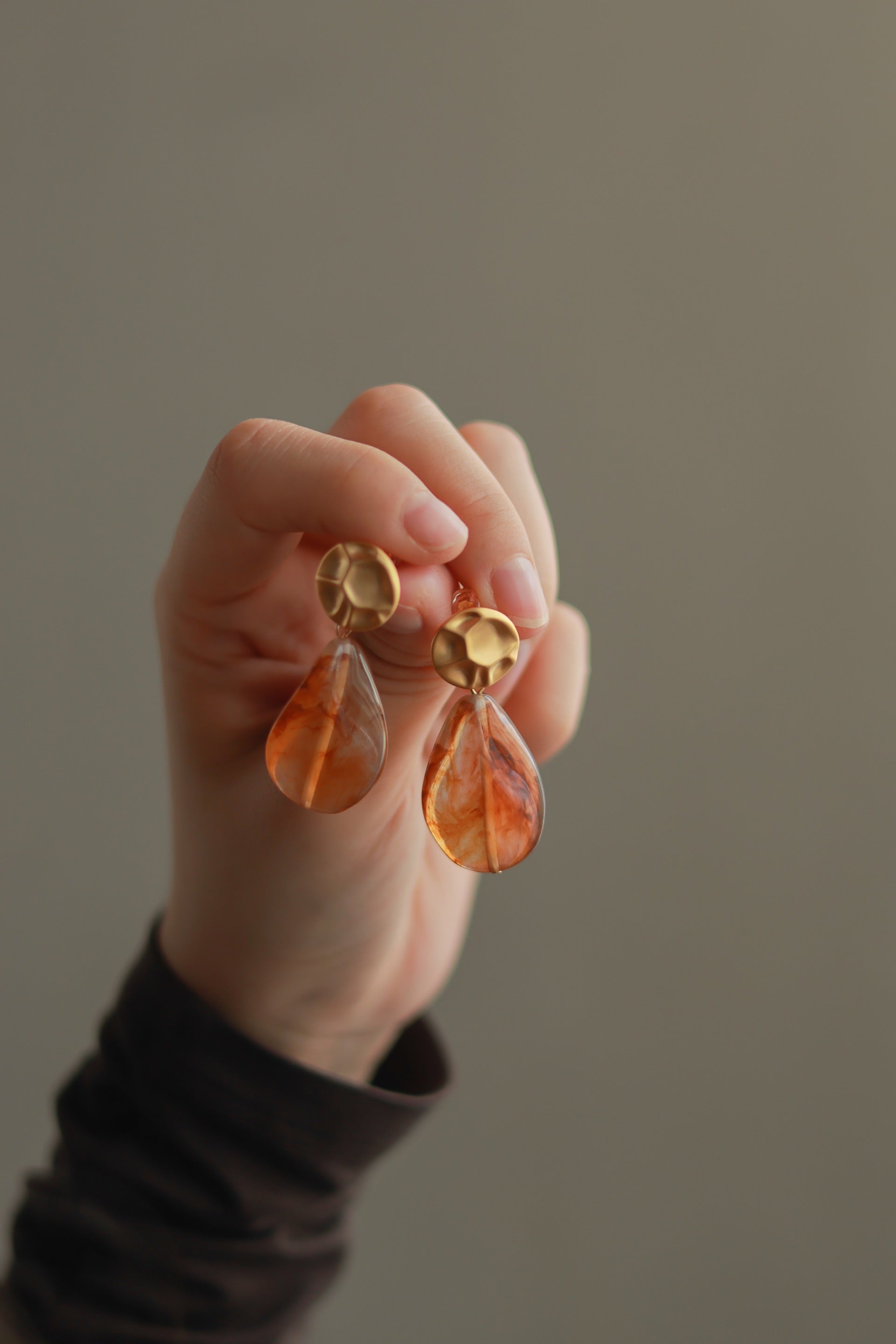 Abstract Gemstone Earrings