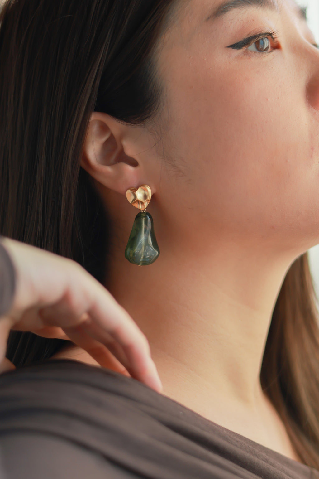 Abstract Gemstone Earrings