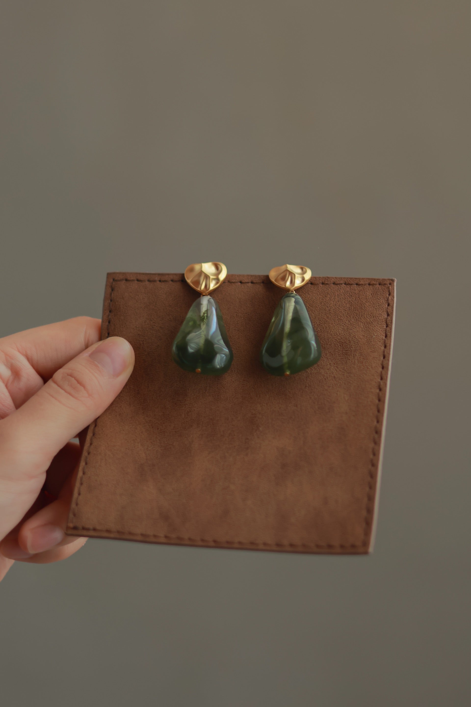 Abstract Gemstone Earrings