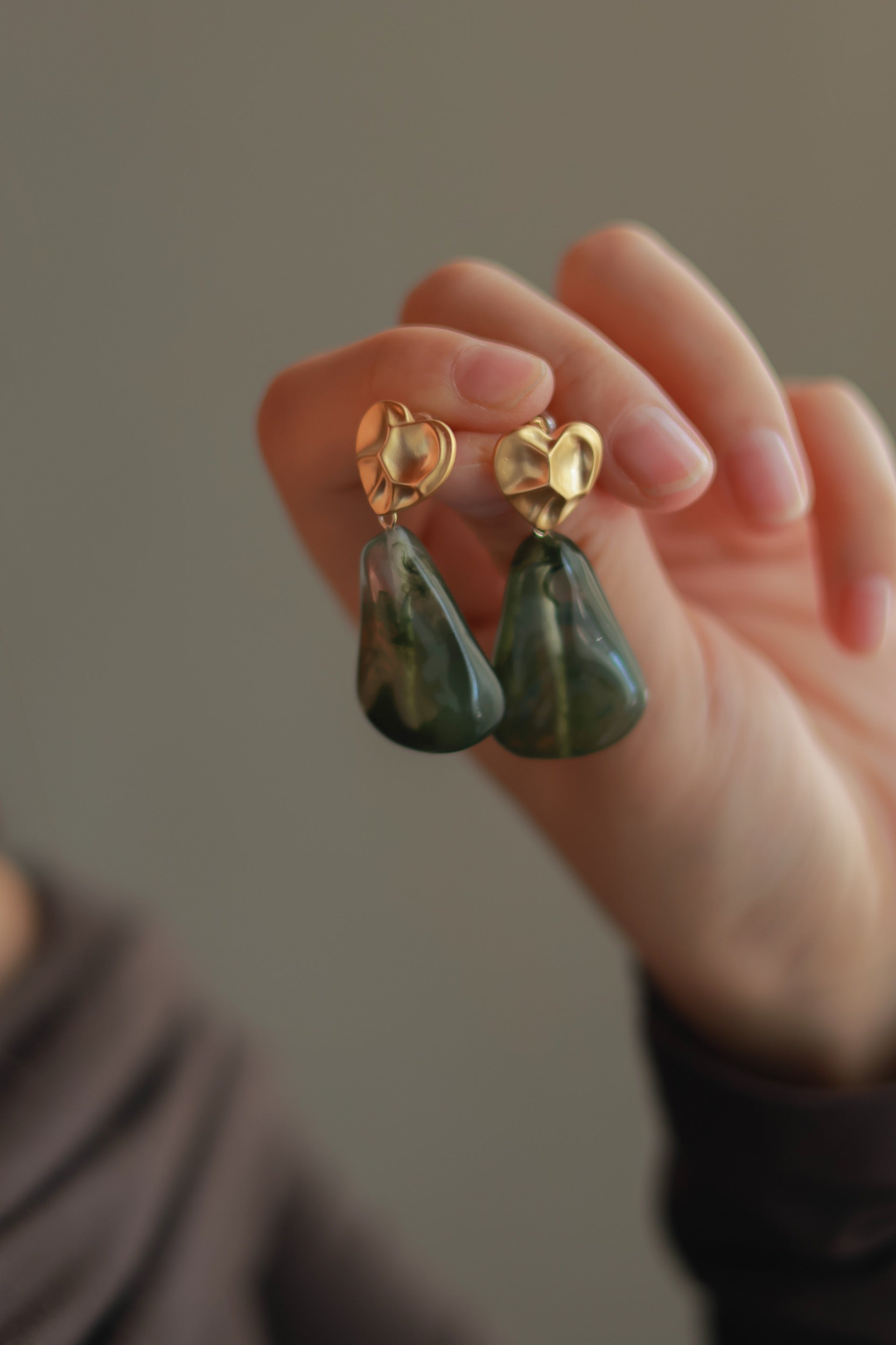 Abstract Gemstone Earrings