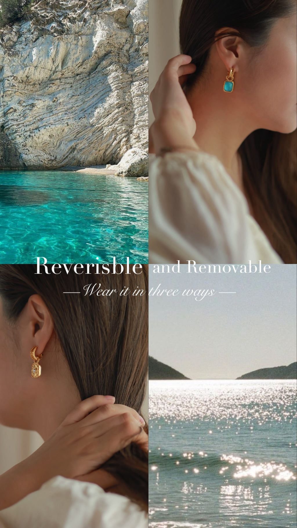 Amalfi Blue Gemstone  Earrings