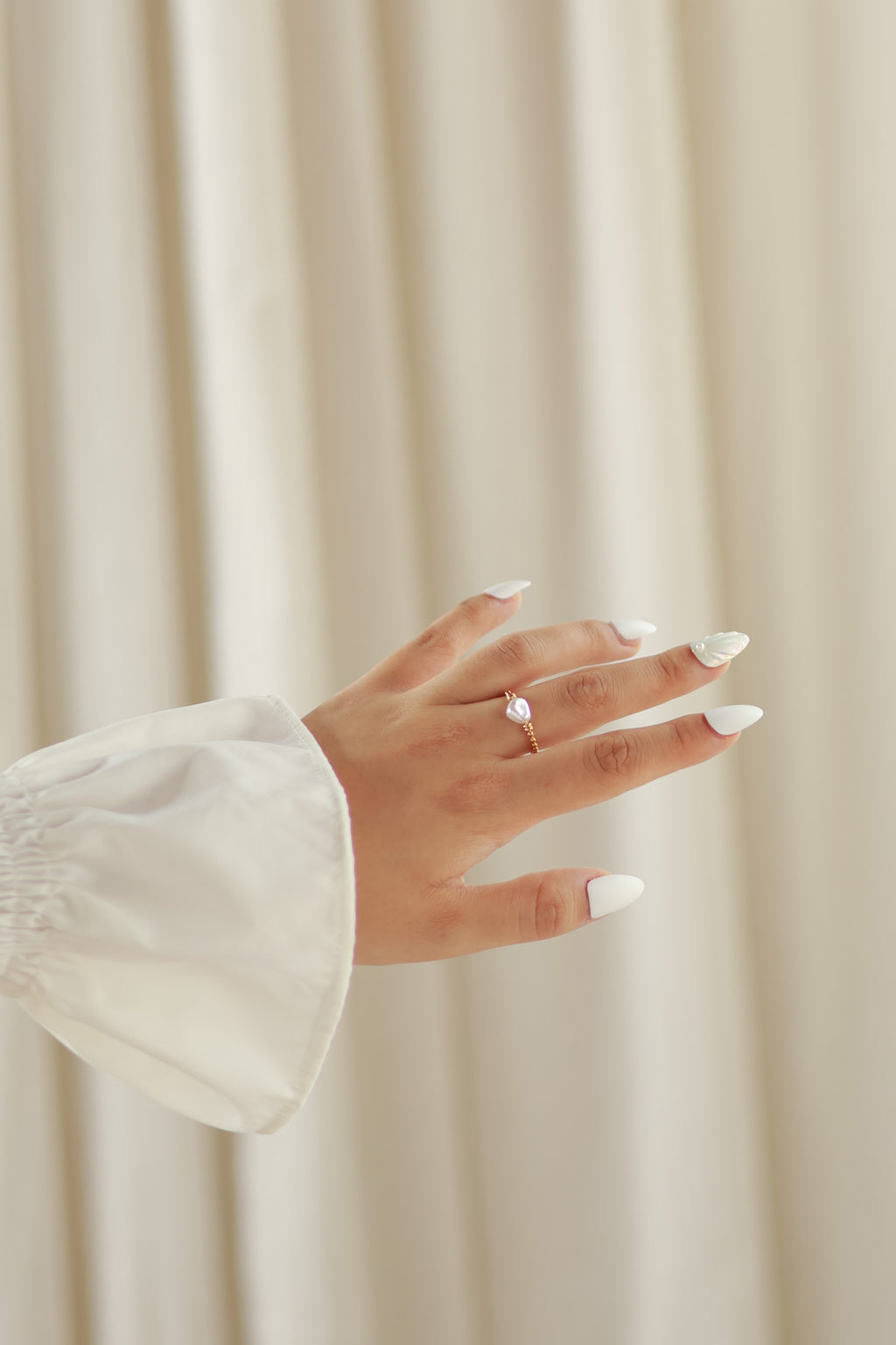 Baroque Pearl Gold Ring