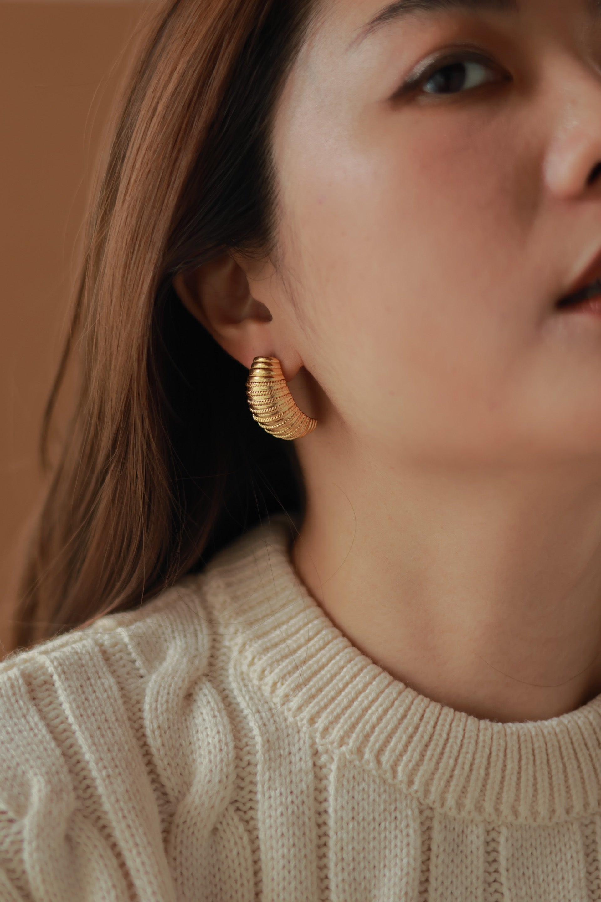 Chunky Croissant Earrings