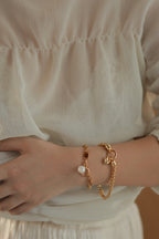 Rope Chain with Heart Charm Bracelet