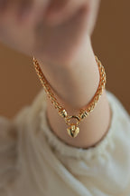 Rope Chain with Heart Charm Bracelet