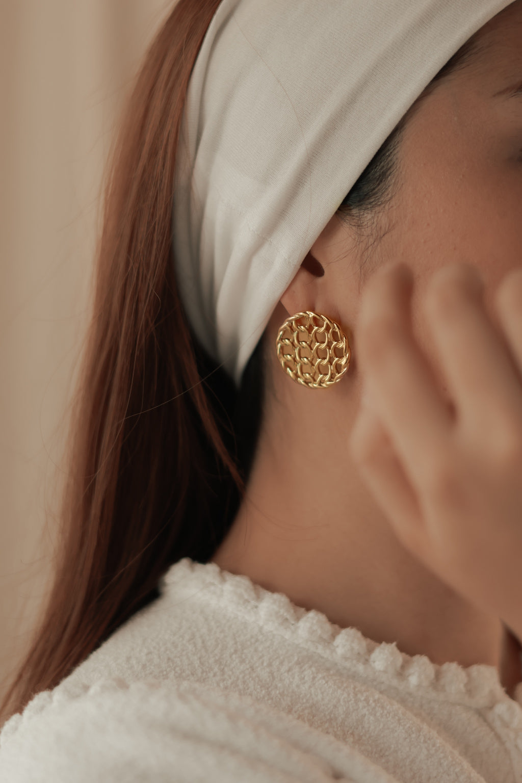 Vintage Chain Round Studs