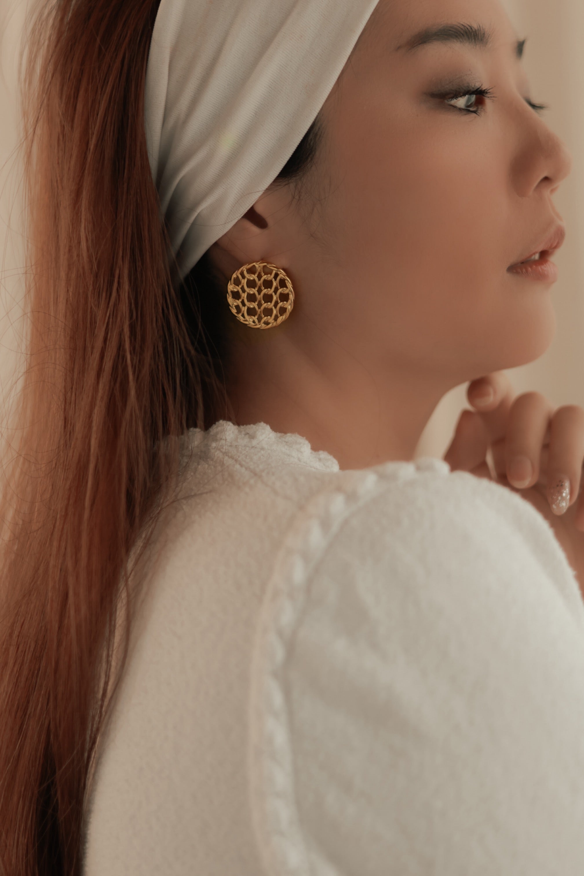 Vintage Chain Round Studs