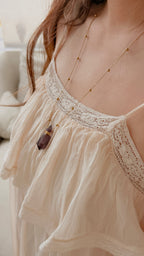 Amethyst Perfume Bottle Necklace