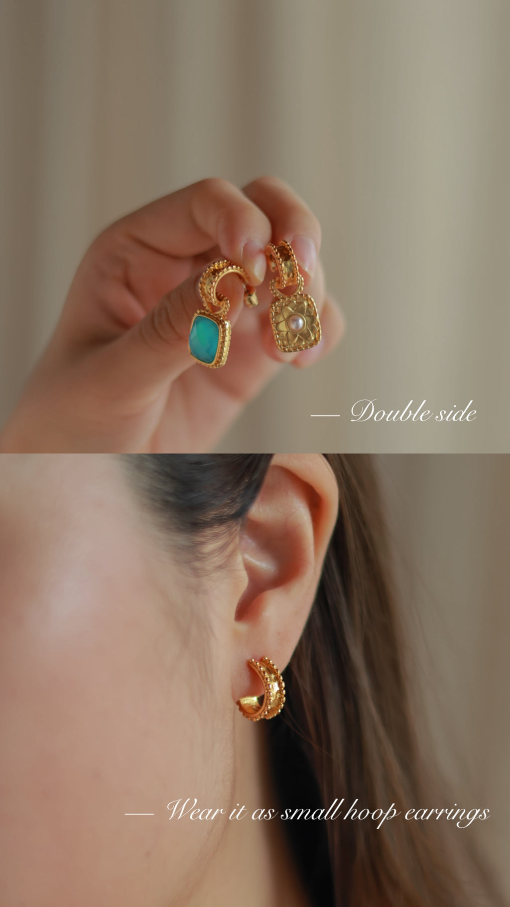 Amalfi Blue Gemstone  Earrings