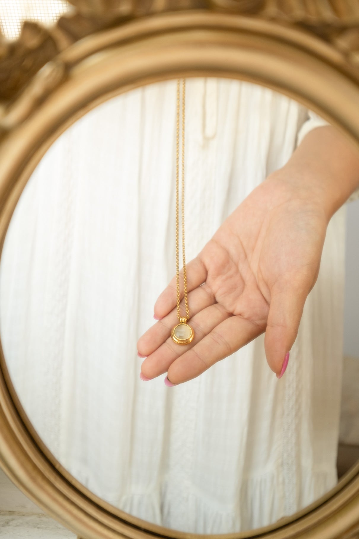 Round Rose Quartz Pendant