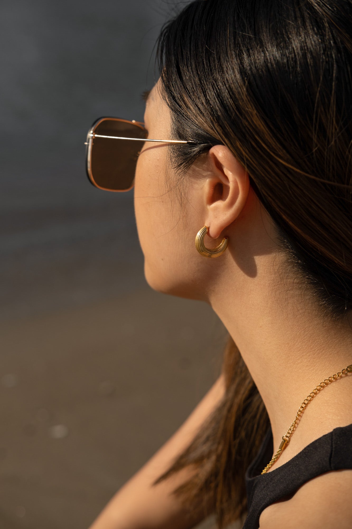 Textured Hoop Earrings