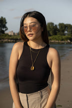 Tiger's Eye Long Drop Necklace