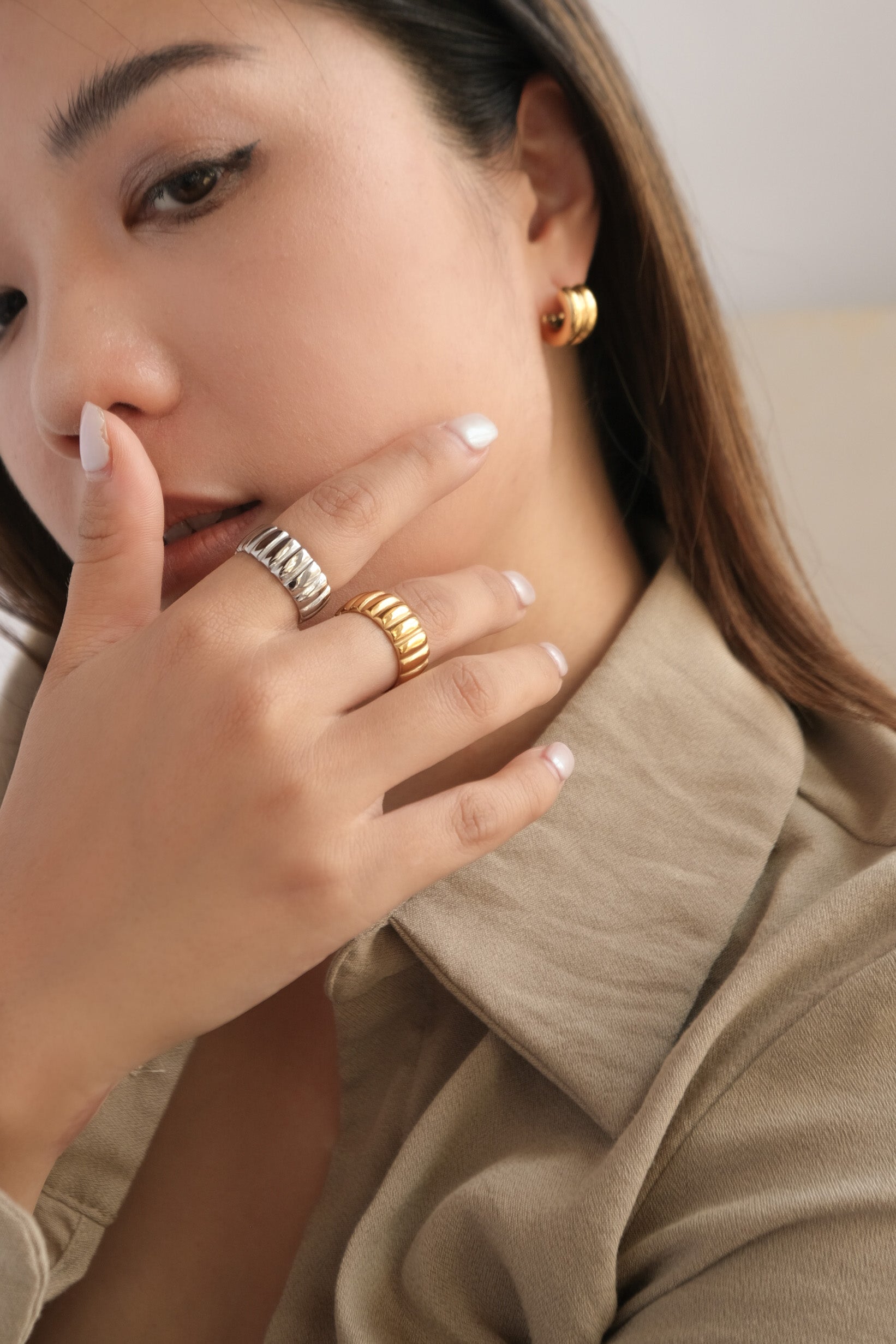 Ribbed Dome Ring