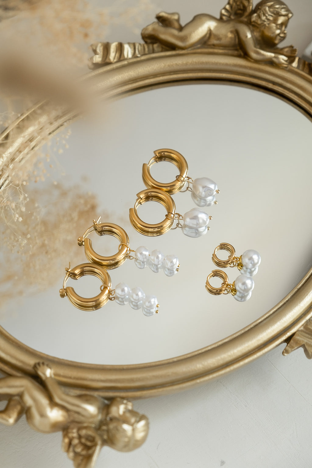 Dainty Pearl Drop Earrings