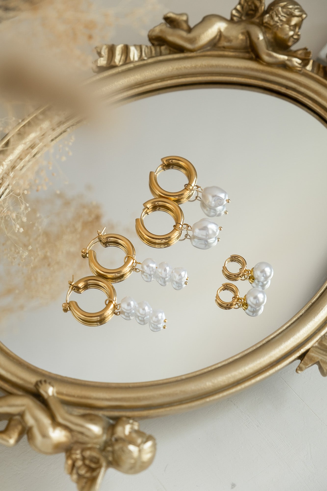 Dainty Pearl Drop Earrings
