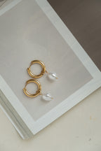 Barque Pearl & Hoop Earrings