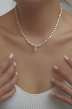Diamond Pearl Necklace