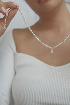 Diamond Pearl Necklace