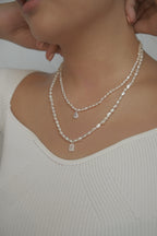 Diamond Pearl Necklace