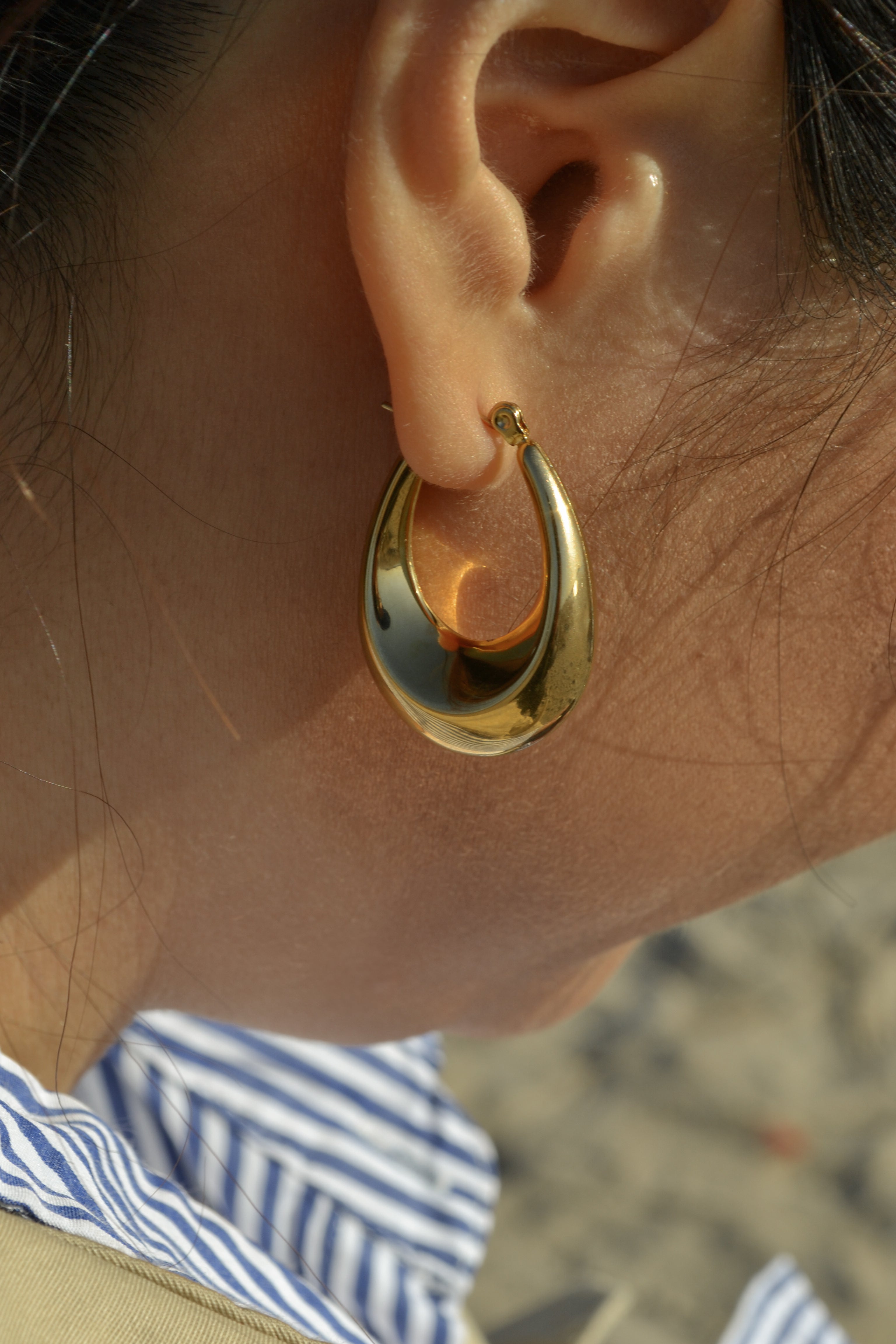 Oval Hoop Earrings
