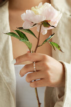 Dainty Gold Beaded Pearl Ring
