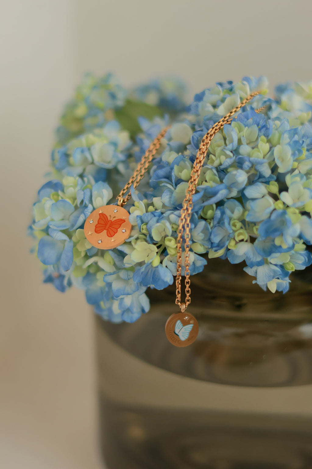Enamel Butterfly Necklace