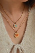 Enamel Butterfly Necklace