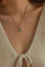 Green Teardrop Necklace
