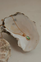 Green Teardrop Necklace