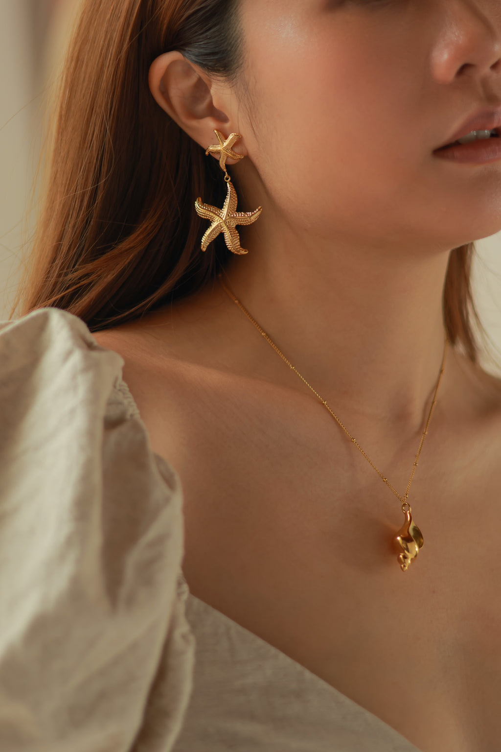 Starfish Drop Earrings