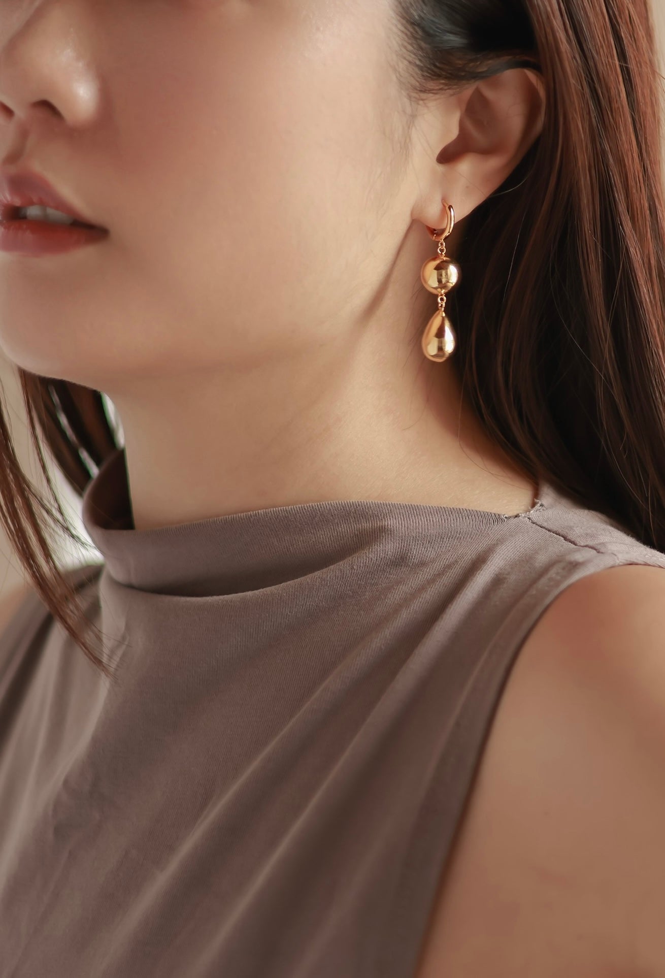 Ball & Teardrop Dangle Earrings