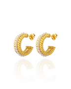 Pearl & Twisted Hoops