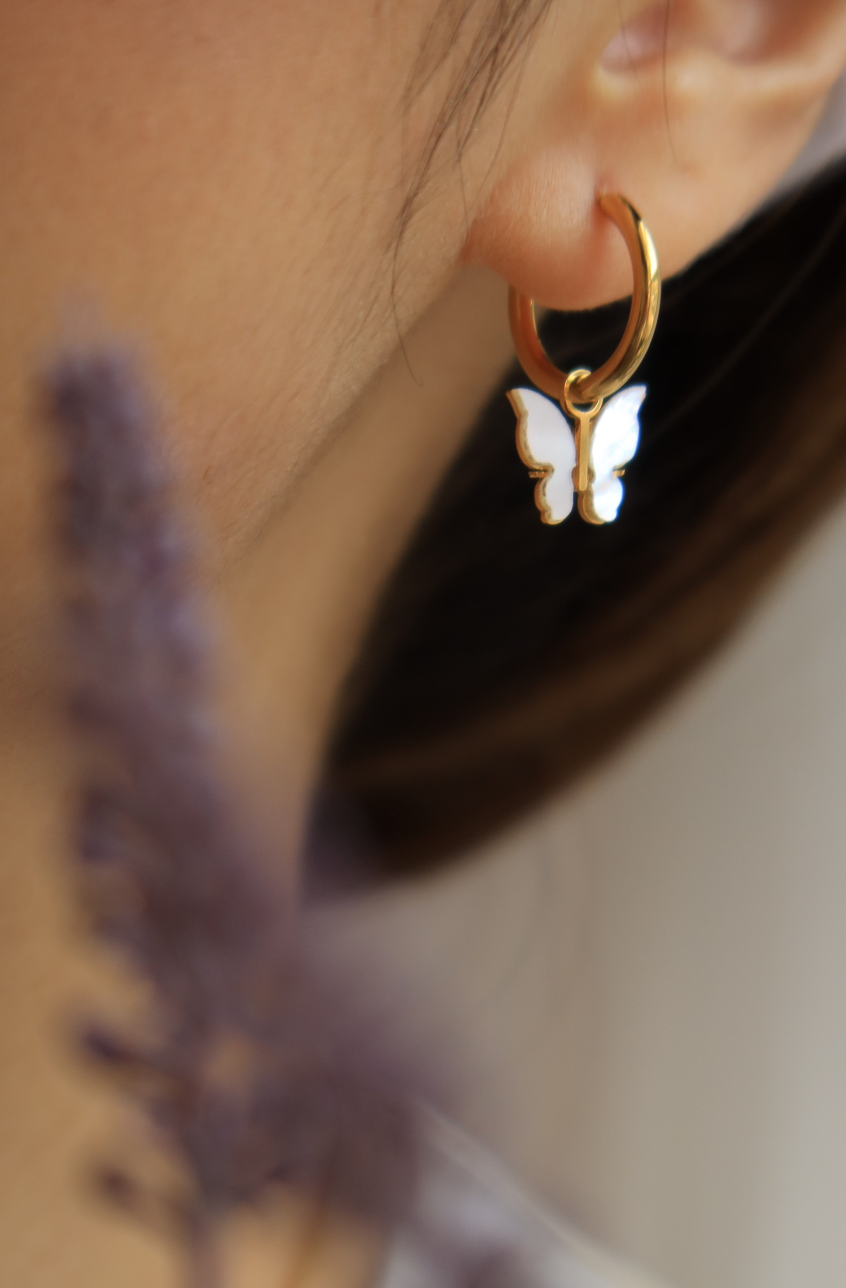Dreamy Butterfly Hoops