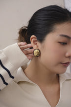 Garnet Two-Tone Studs